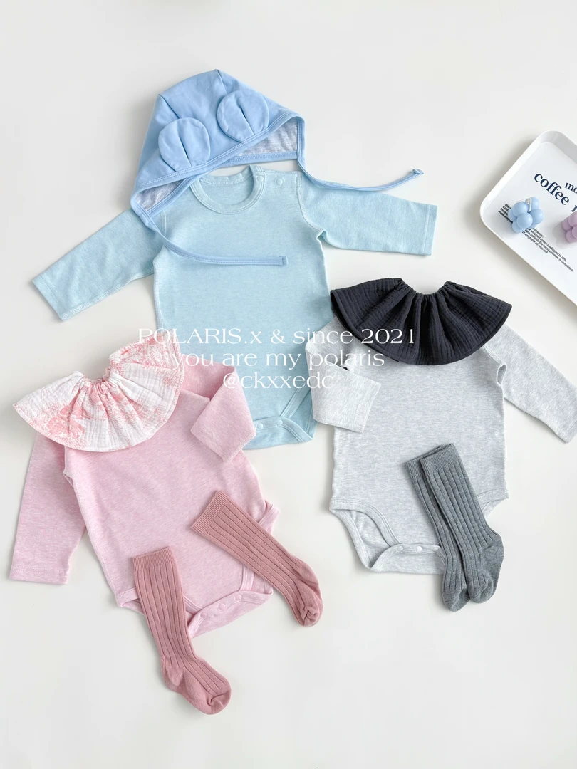 马卡龙色系 | 新疆棉婴儿新生儿冬季六色包屁衣内搭哈衣爬服秋冬