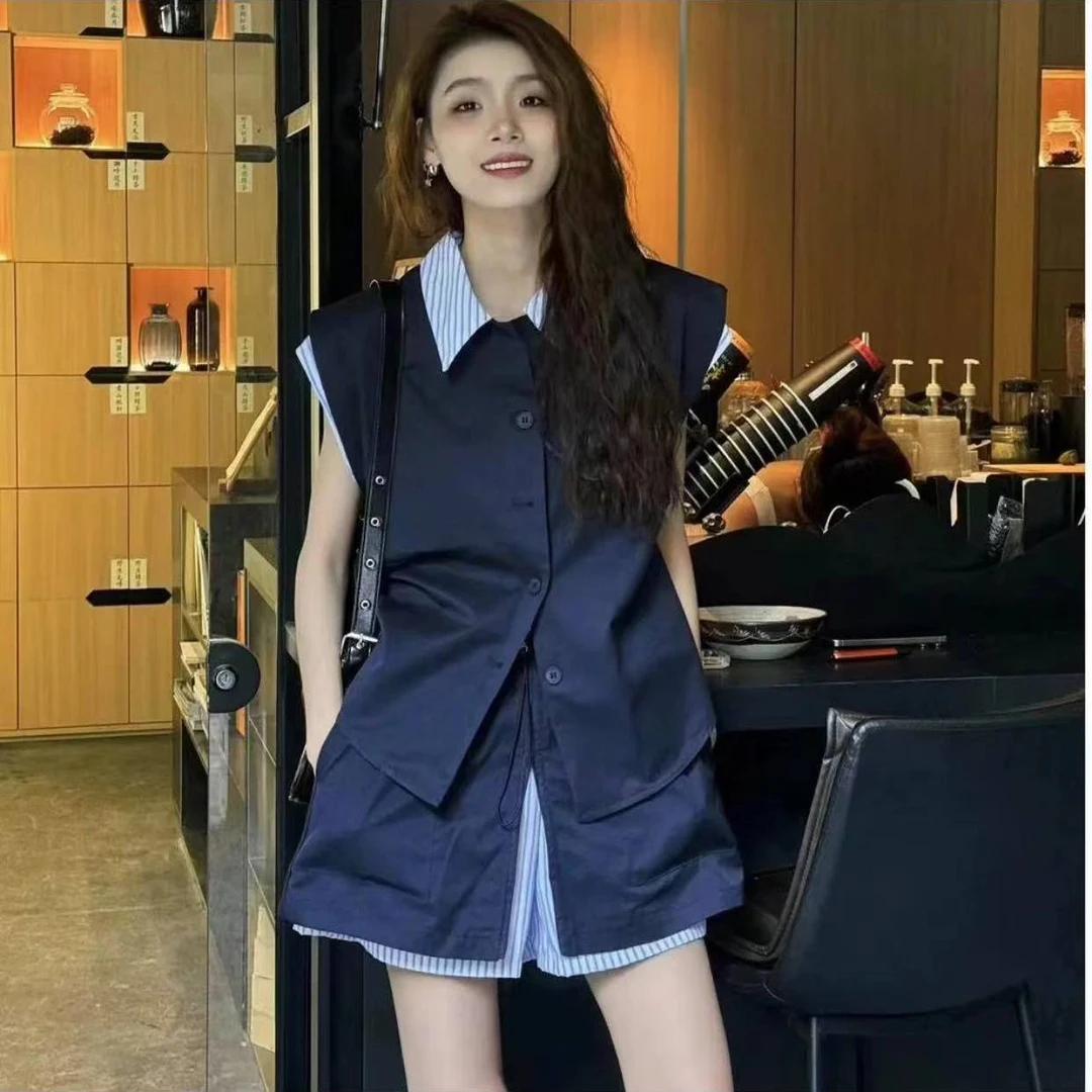 2025套装百搭少女风美拉德风学院风宽松休闲风时尚牛仔套装ins