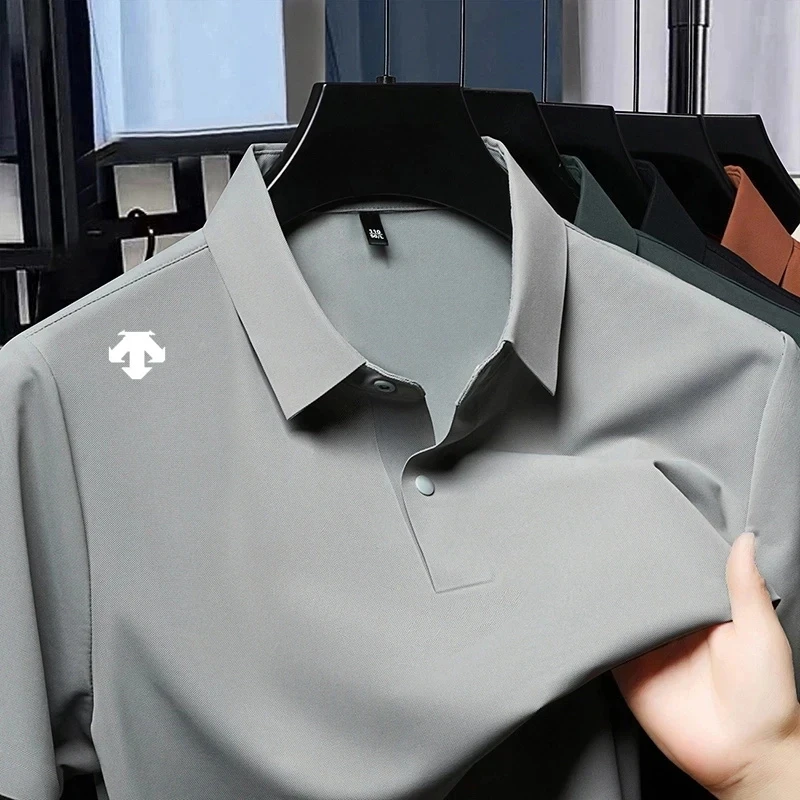 【断码撤柜】2025年夏季新款冰丝短袖t恤男士中青年薄款休闲polo衫