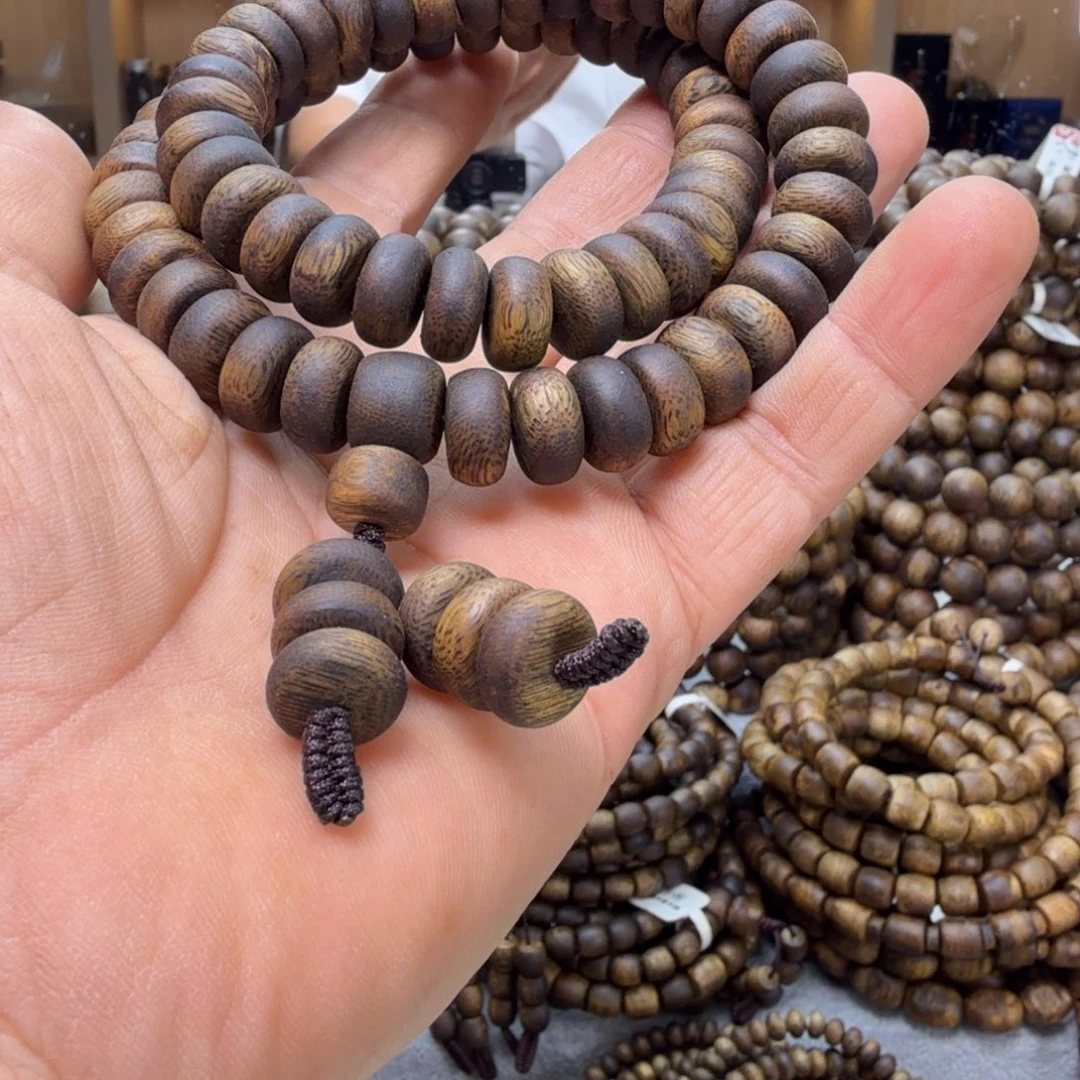 沉香手串算盘珠 1.2 双圈手串 33