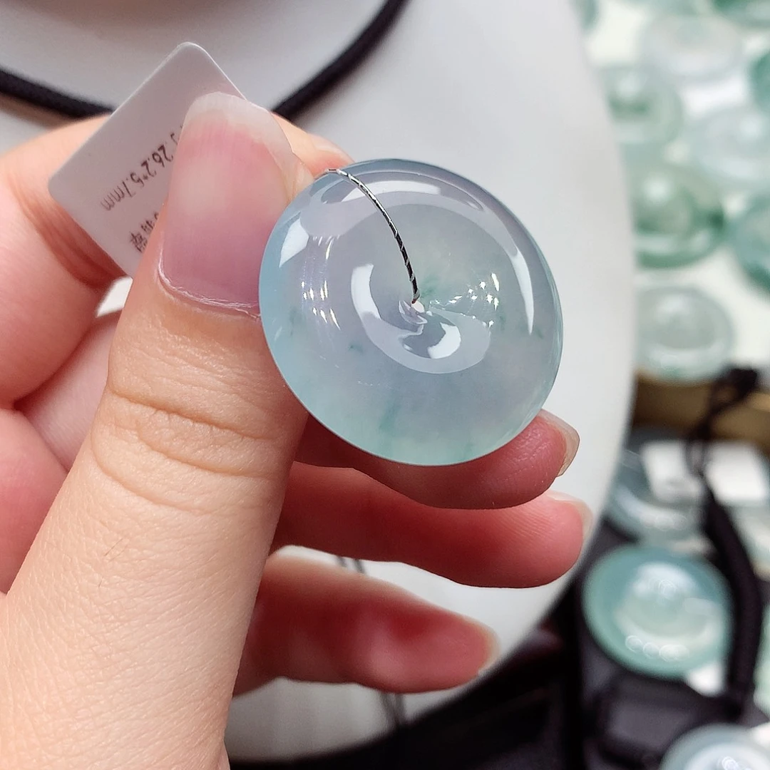 颈饰未镶嵌翡翠编号125，26.2/5.7