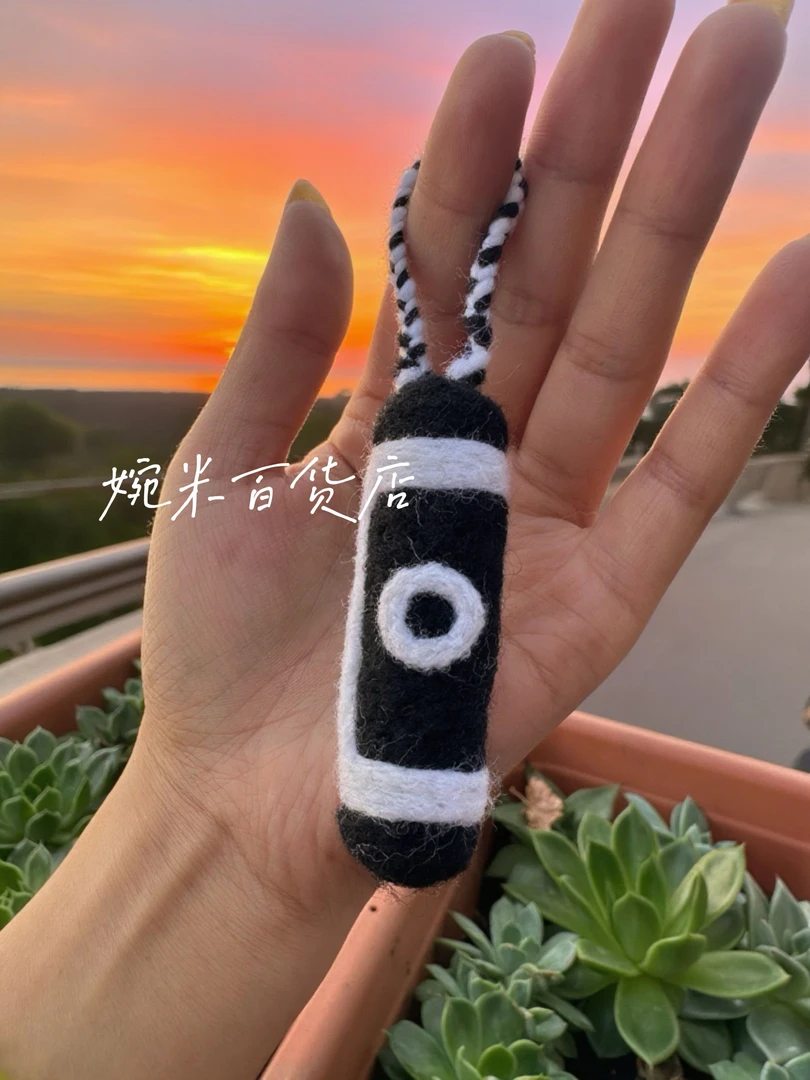 仿天珠羊毛挂件(手工制作)