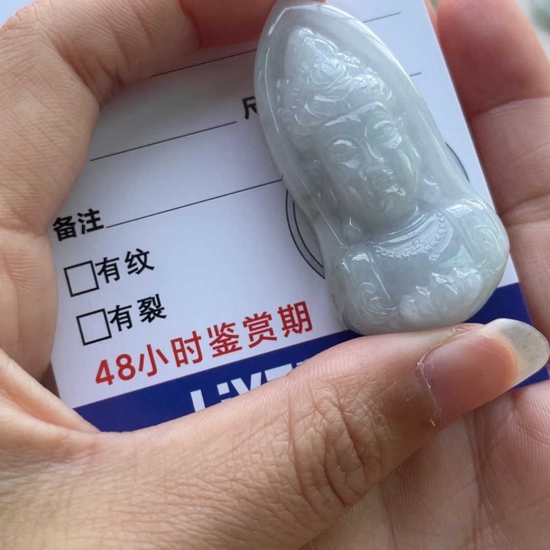翡翠未镶嵌颈饰观音头