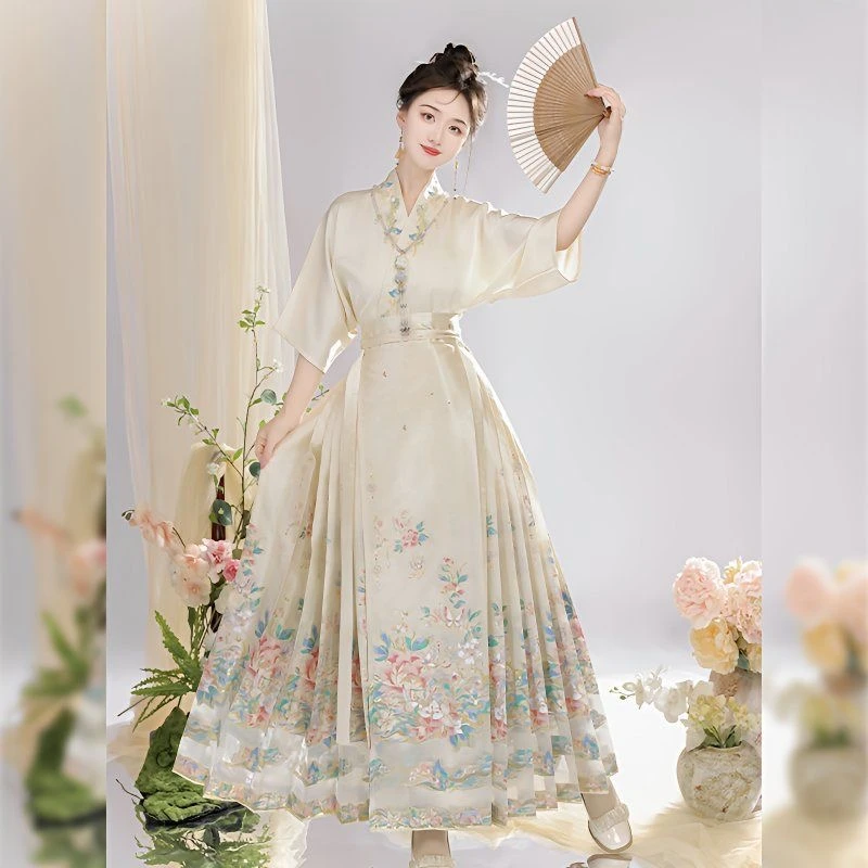 2025新款原创汉服【繁花锦】织金仿妆花马面裙新款新中式