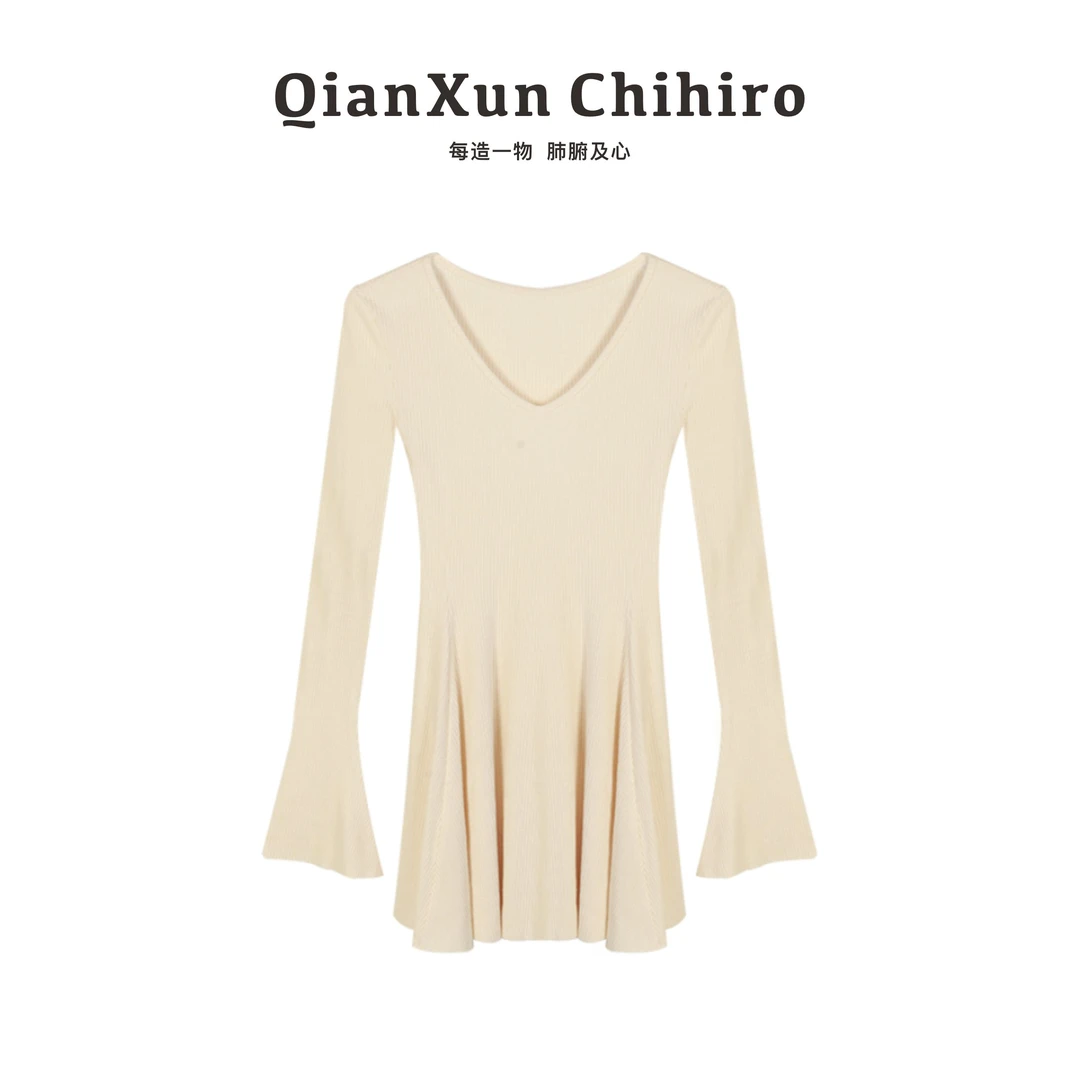 「小蛮腰」连衣裙Q4LYQ8126A秋冬时尚气质轻奢修身百搭打底显瘦裙子