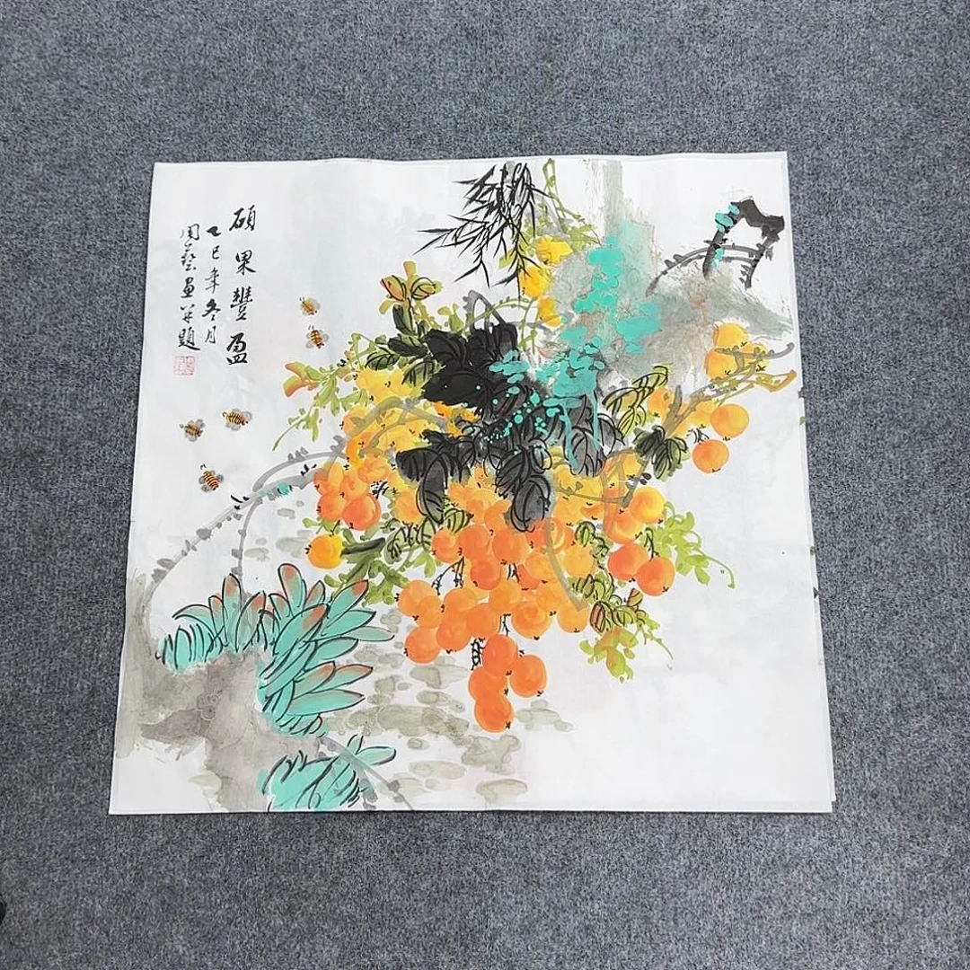 国画50*50纯手绘周艺