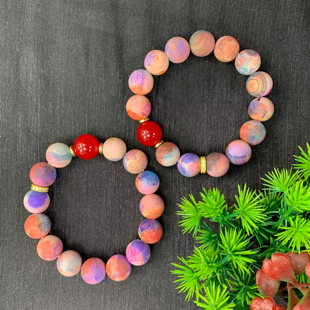 【小天总】TC17023天承妮佳樱花粉紫药霜手串(多样性发其一）