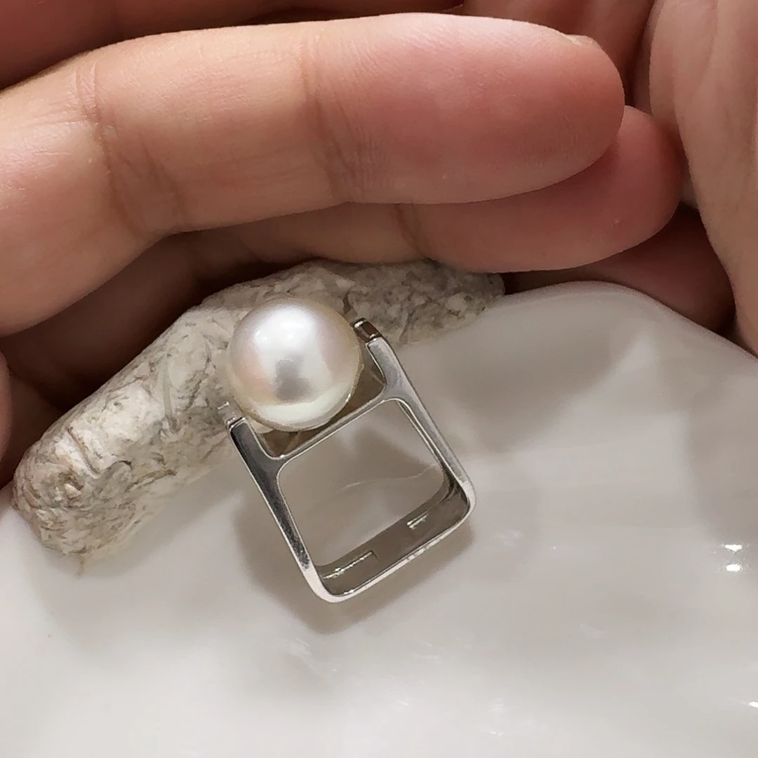 薪***享海水珍珠戒指银S925镶嵌