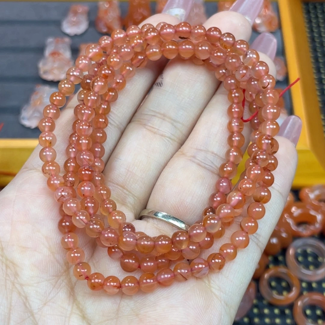 南红玛瑙未镶嵌颈饰冰橘多圈