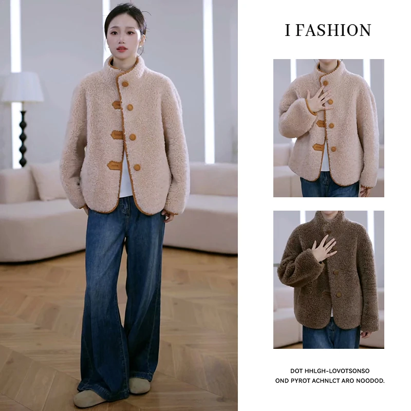 2025年冬季新款欧货时髦气质加厚保暖长袖外套女小众百搭开衫上衣