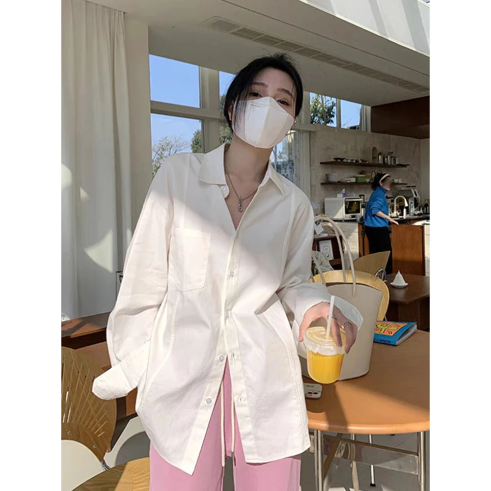 头头女装 白色Polo领衬衣#1203