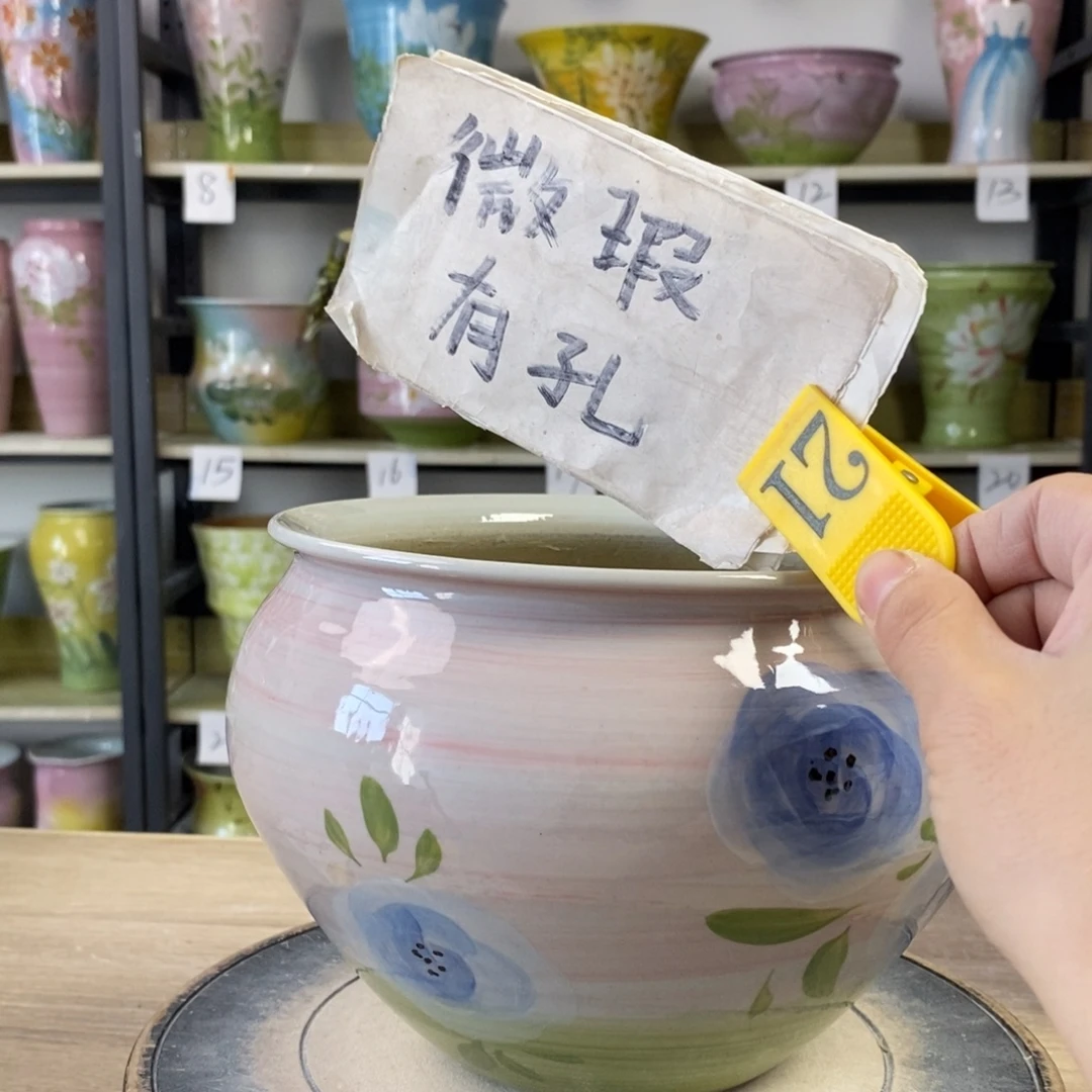 景德镇手工手绘陶瓷花盆