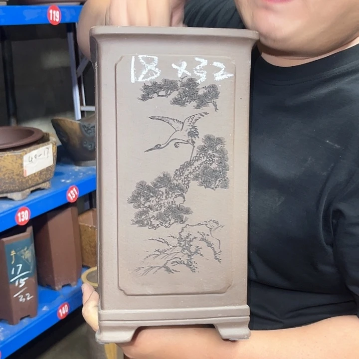 紫砂花盆紫砂等传统
