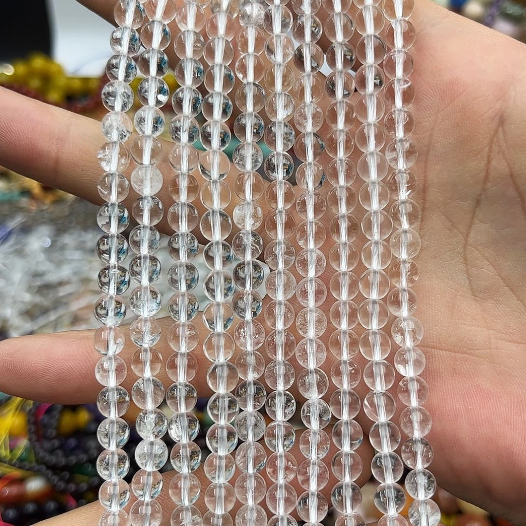 玛瑙/玉髓未镶嵌珠宝半成品k6天然白水晶