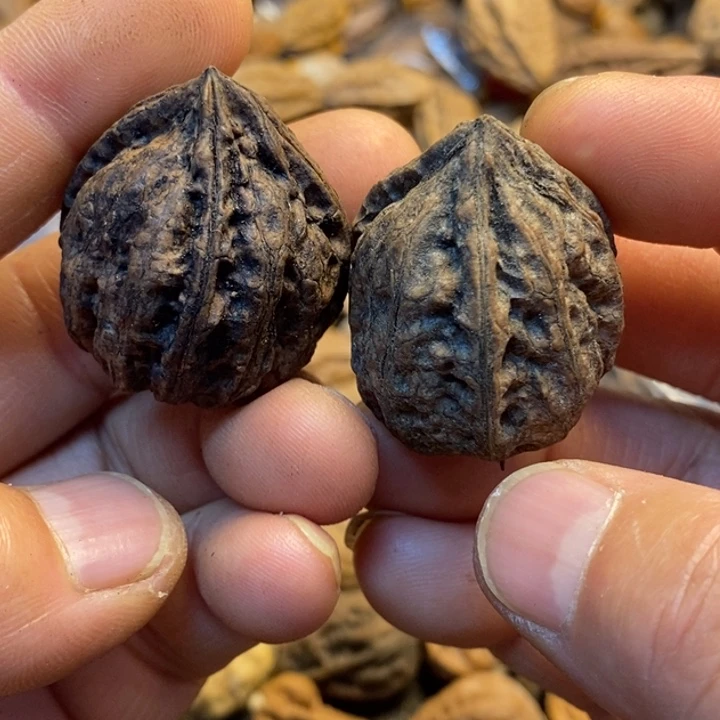 桃核吊坠三棱一对19