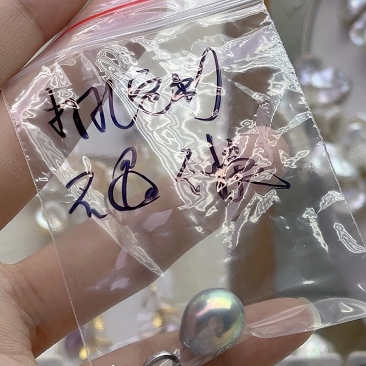 淡水珍珠银S925镶嵌吊坠(不含链)初*