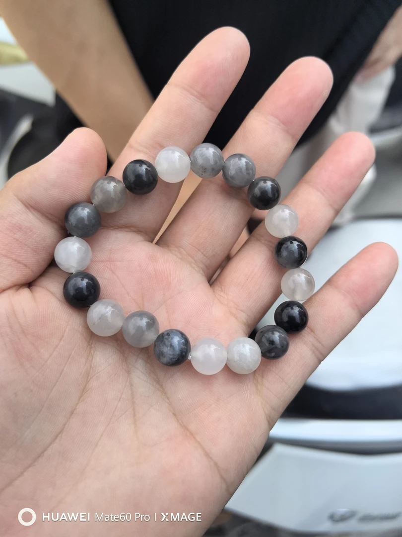 天然玉石青花手串