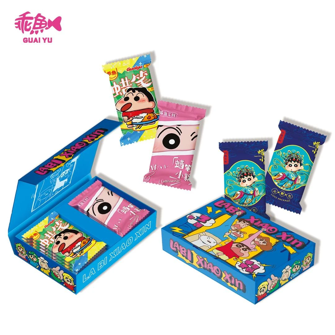XX【大小吃吃】乖鱼文化蜡笔小新三弹宝藏文创收藏卡牌盲盒（代拆）