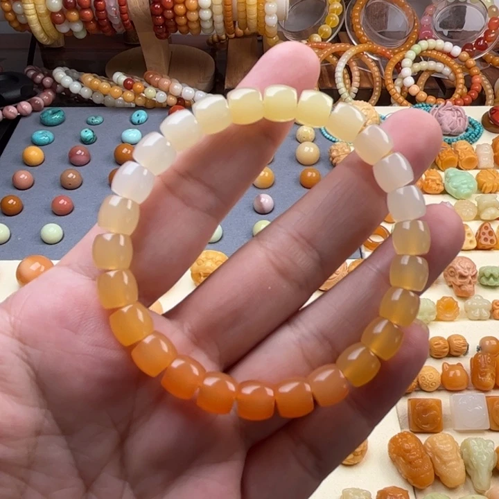 未镶嵌石英质玉（缅黄）珠宝半成品