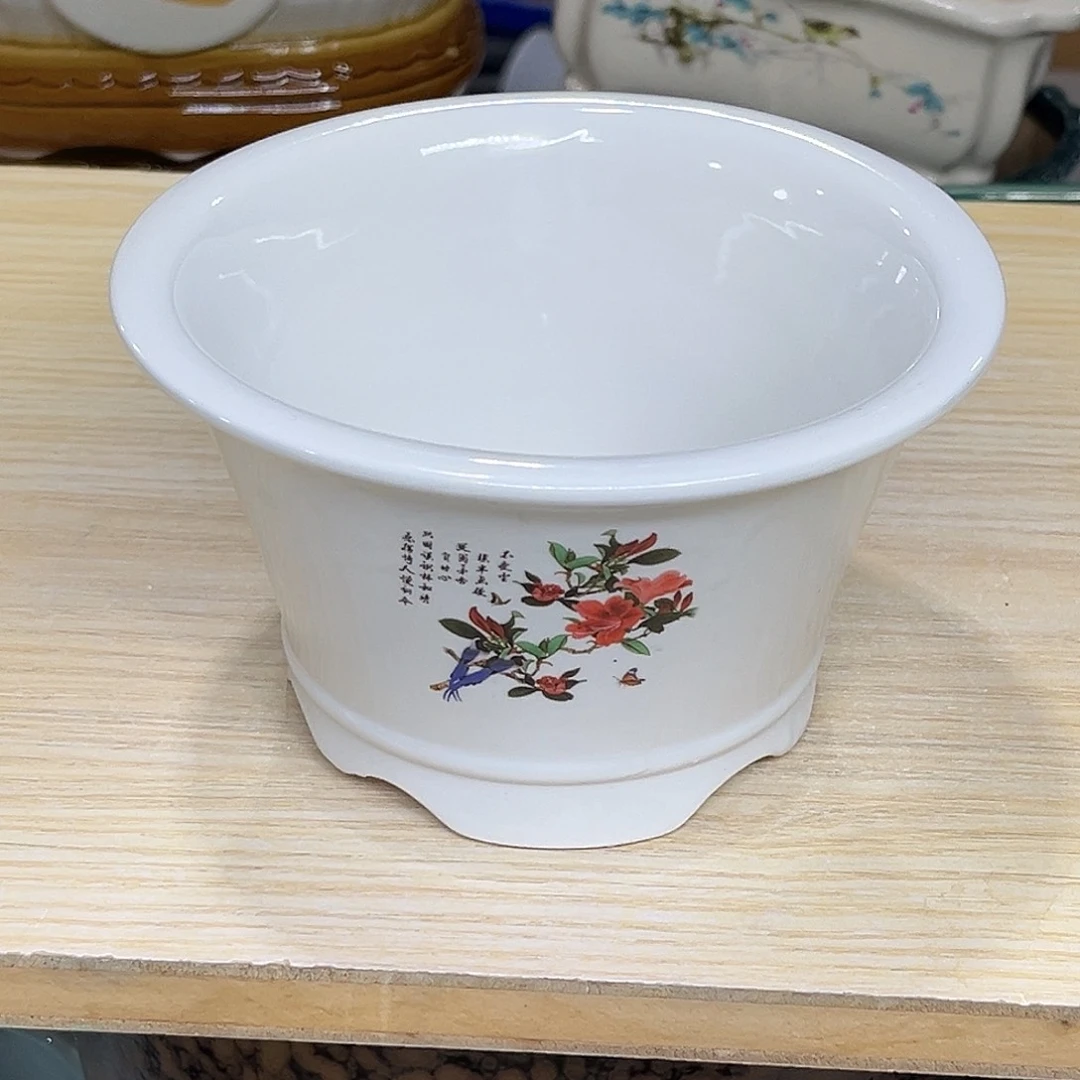 陶瓷绿植多肉微瑕花盆口径15*9
