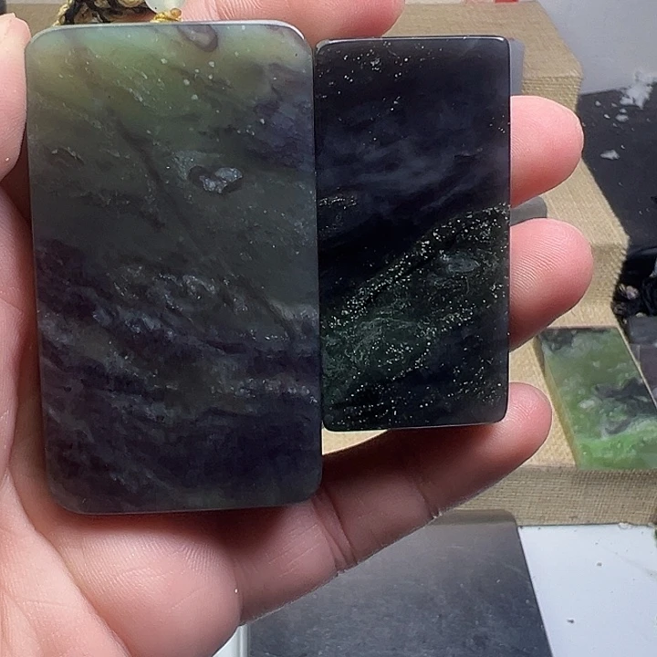 和田玉未镶嵌珠宝半成品右边微内嵌