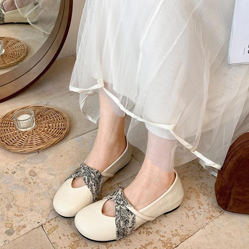 MK&DK银色法式复古浅口内单鞋女新款夏季配裙子一脚蹬玛丽珍鞋