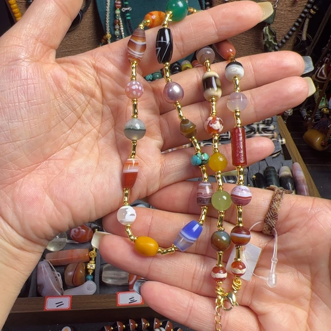 玛瑙/玉髓未镶嵌项链