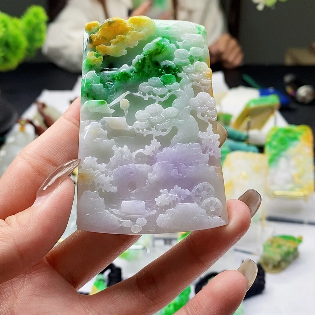 颈饰未镶嵌翡翠翡翠A货