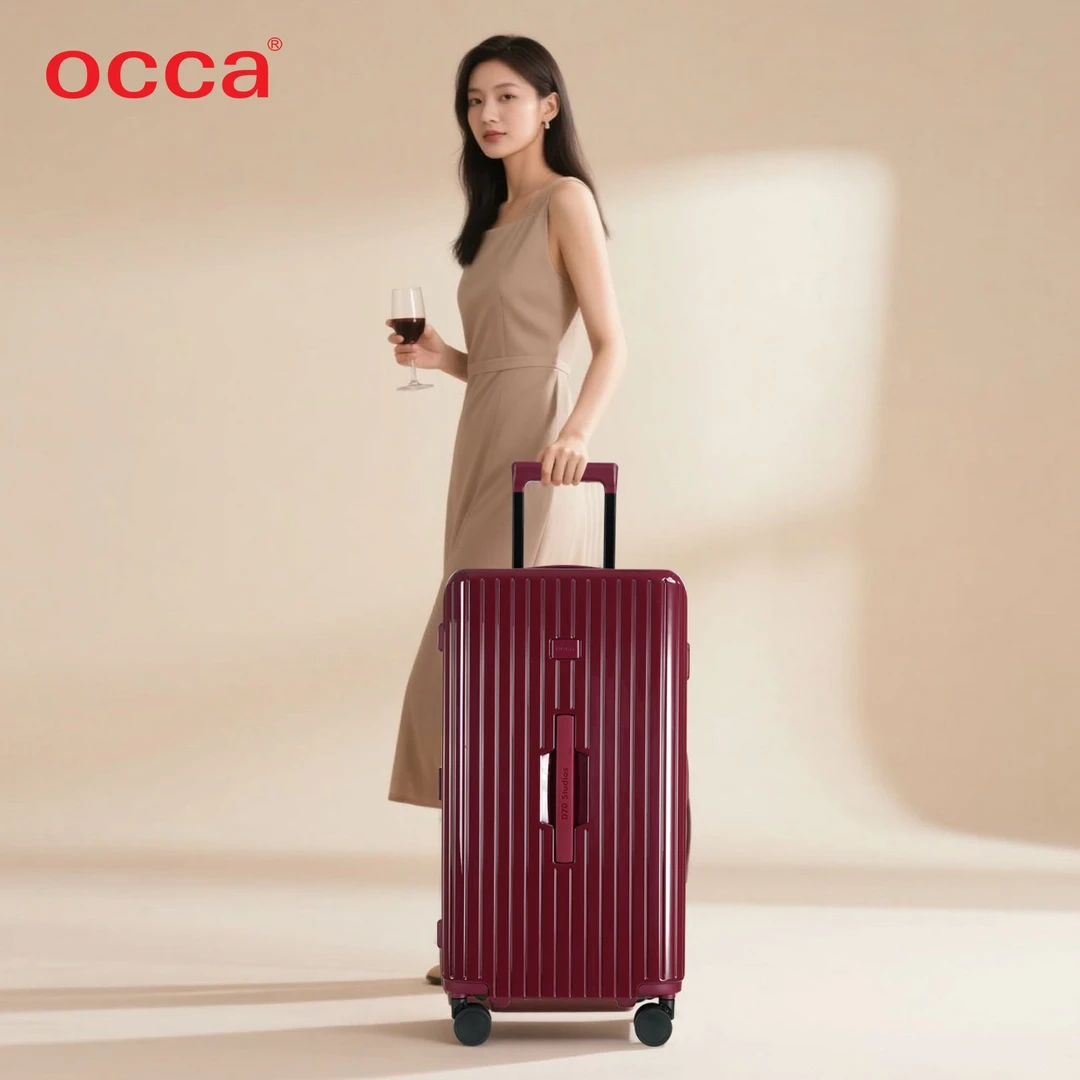 OCCA【新品】ZEST高颜值纯PC行李箱坚固耐用女静音顺滑大容量旅行箱
