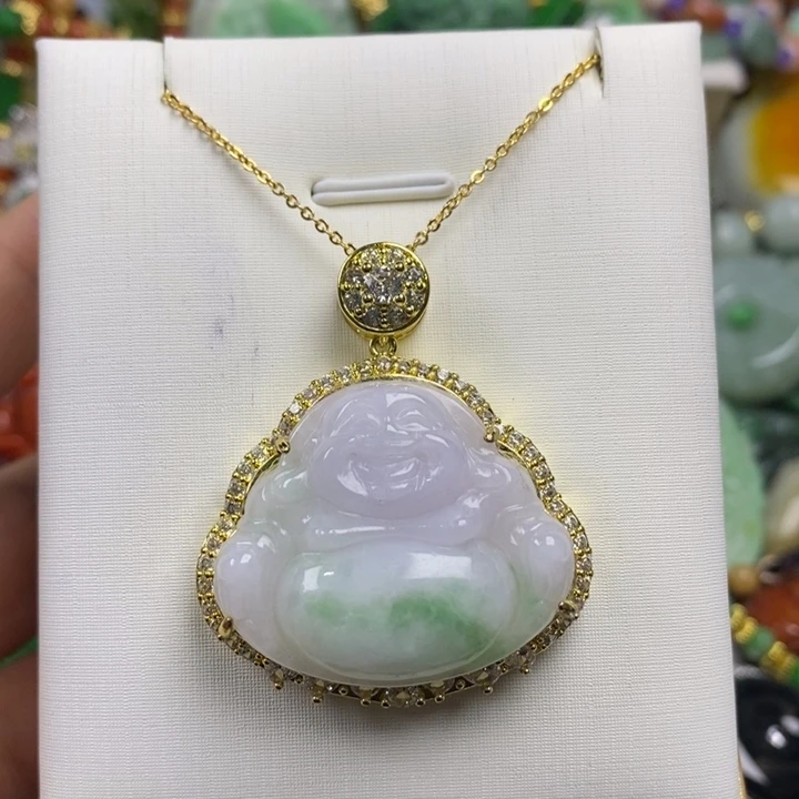 翡翠未镶嵌吊坠(赠链)