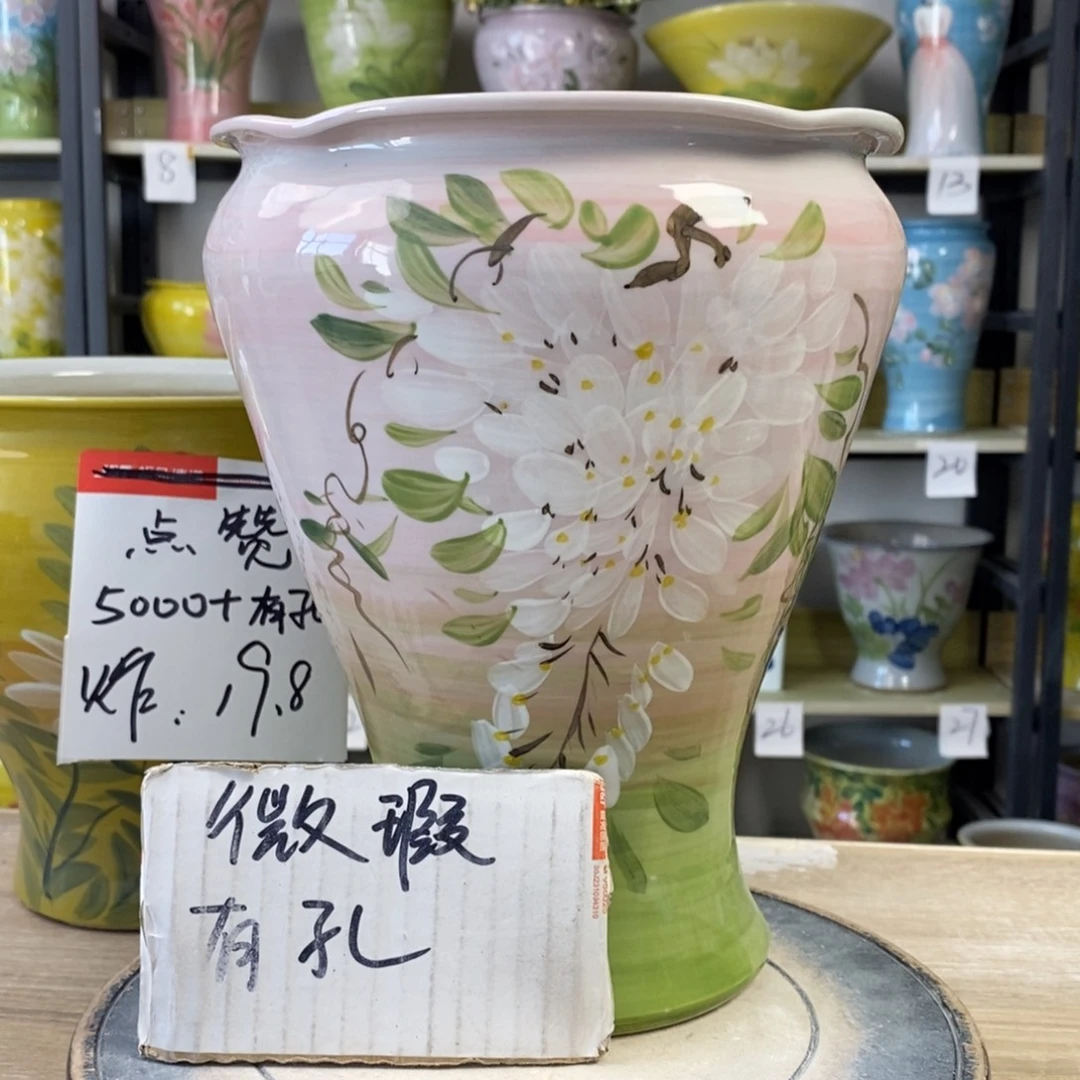 景德镇手工手绘陶瓷花盆