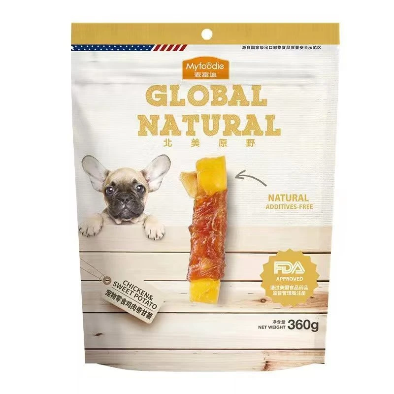 麦富迪犬零食鸡胸肉卷甘薯条360g袋装训宠奖励鸡肉干泰迪狗奖赏美