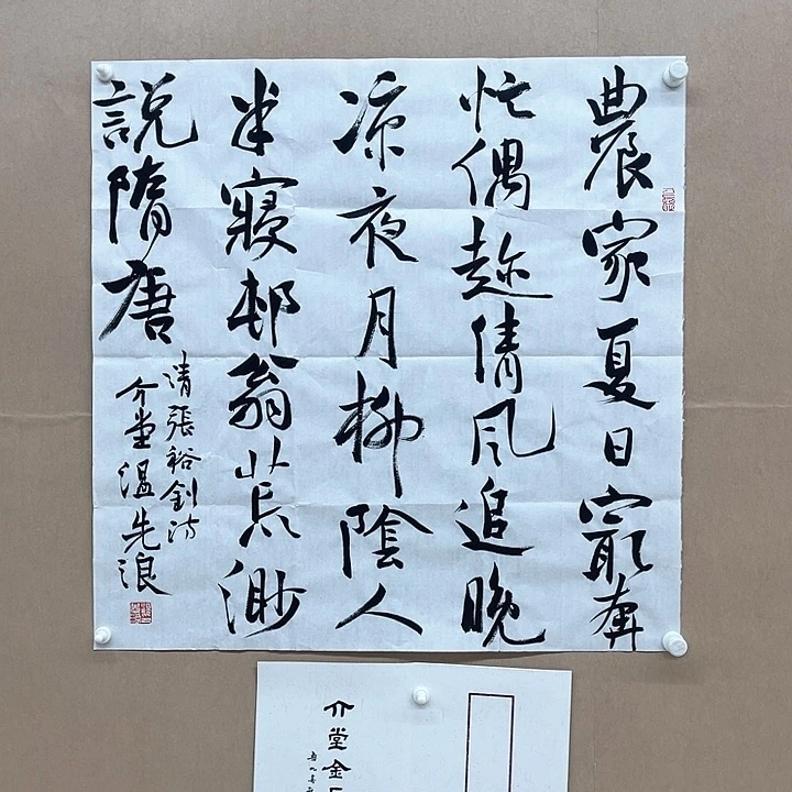 书法温先浪68*68㎝湖南   军旅书法