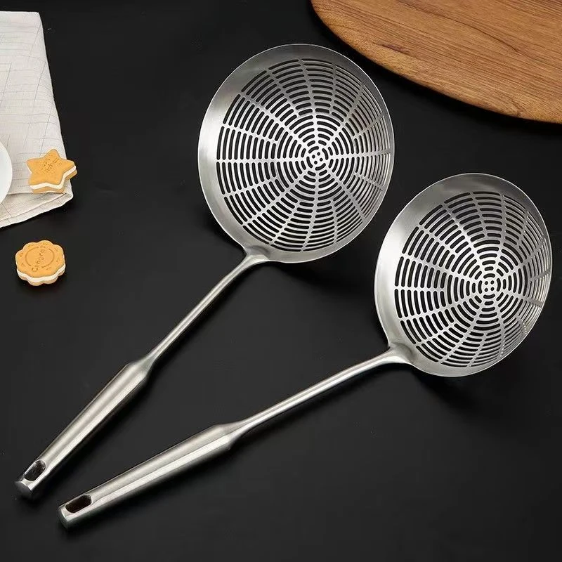 不锈钢漏勺家用食品级捞面、捞饺子笊篱漏勺大号油炸长柄火锅捞面