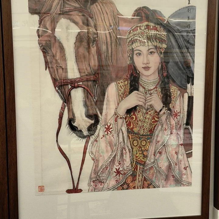 国画3.2平尺带框发作品