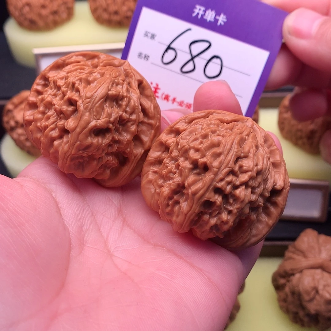 吊坠文玩核桃680号白狮子42