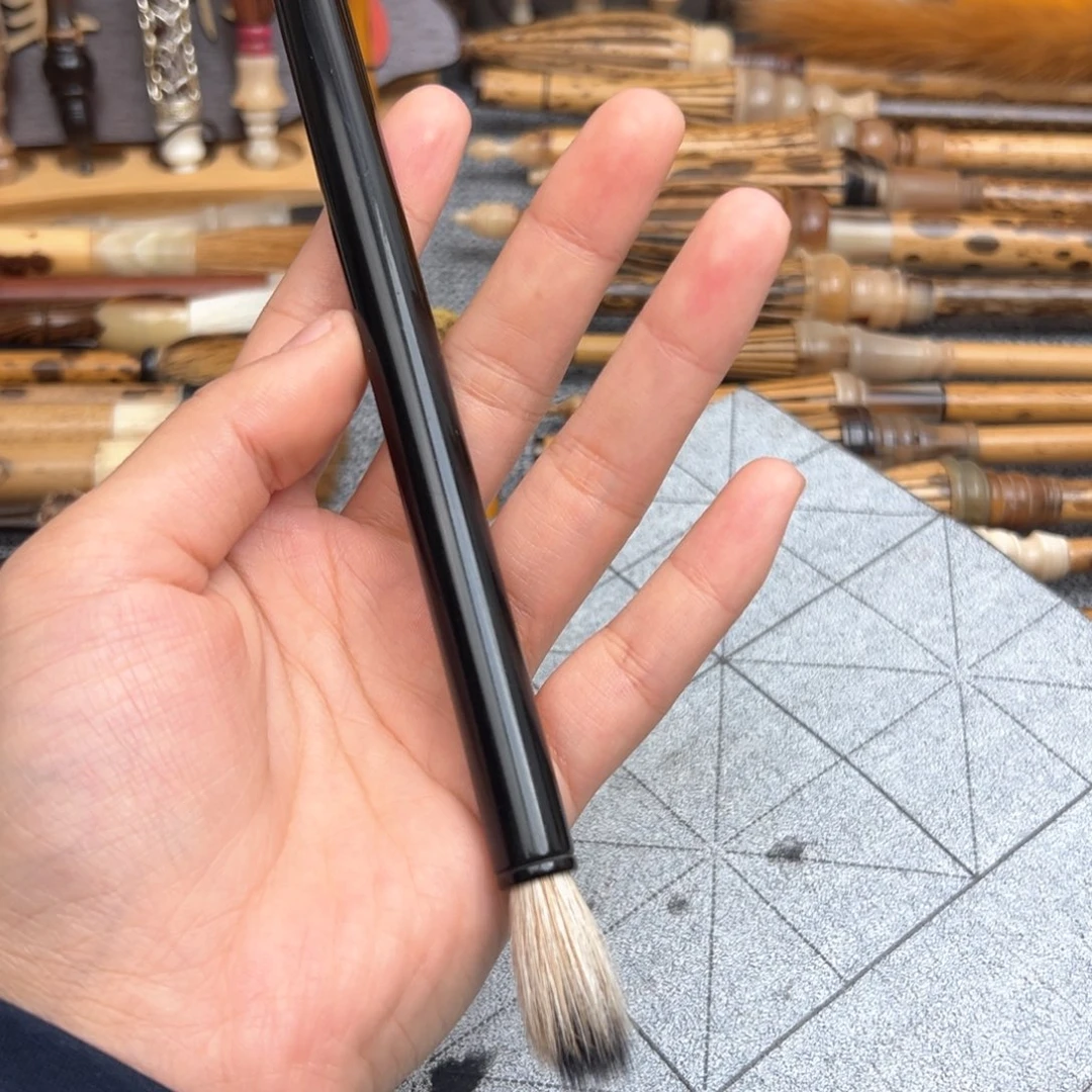 孤品 鸡紫毫2.6全黑牛角