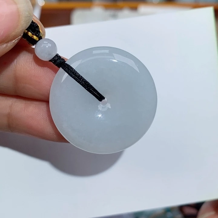 翡翠未镶嵌颈饰平安扣吊坠 卡28