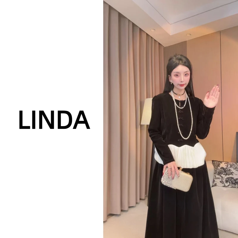 法式小香风丝绒拼接荷叶边长袖上衣女2025年秋季新款设计感小衫潮