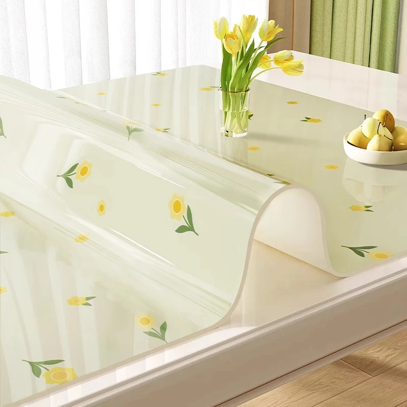 桌布防水防油免洗防烫pvc软玻璃餐桌垫子轻奢高级感台布茶几桌垫