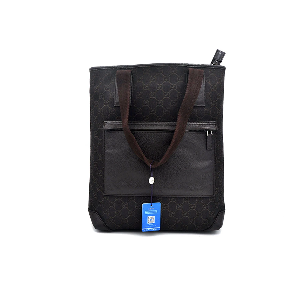 95新 GUCCI/古驰 97新闲置 经典棕老花男士手提托特包28*36/78128