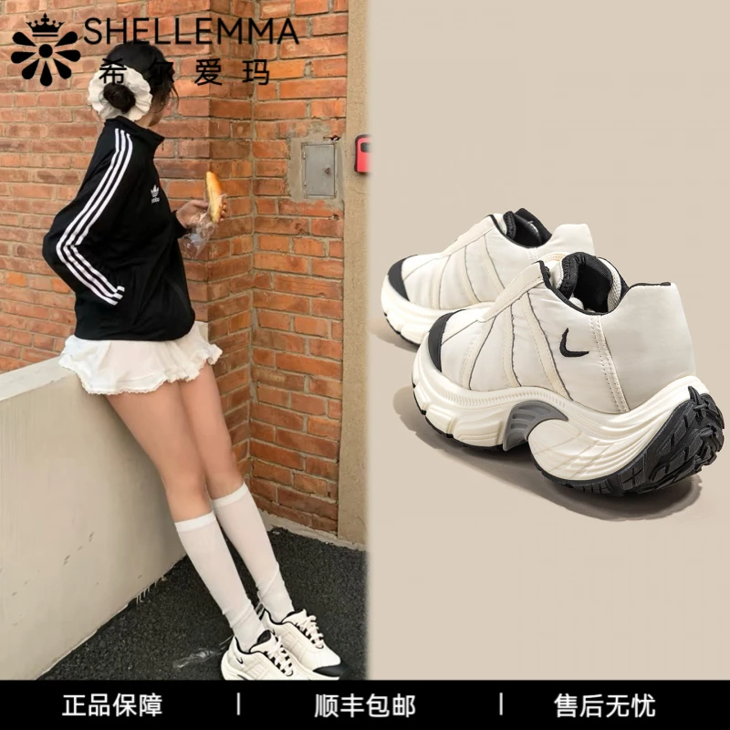 希尔爱玛2025新款秋季真皮厚底时尚舒适软底休闲百搭运动老爹鞋女
