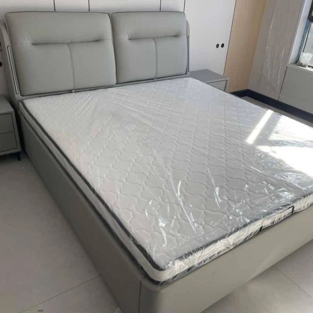 6606【专属】新款框架床头靠背可调节皮床简约