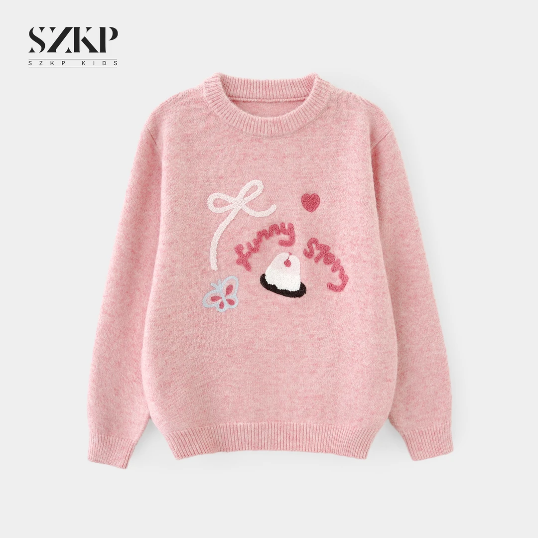 SZKP冬季新款女童装保暖上衣中大童休闲时尚儿童毛衣MFYD556968