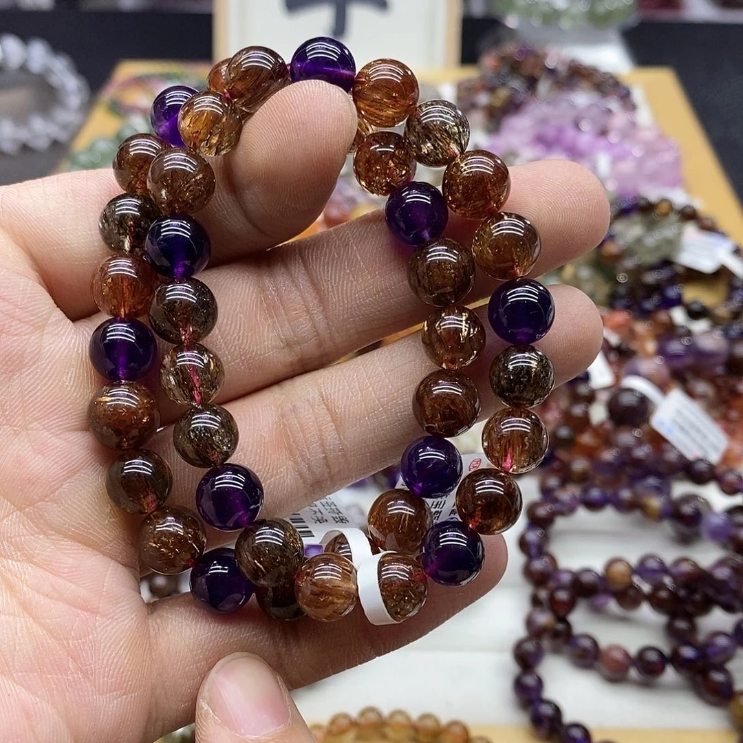 水晶手链未镶嵌多样性发货发一条