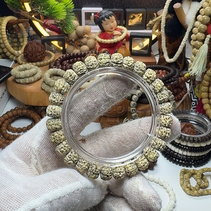 手串星月菩提2号车尺寸9石玉金刚单圈