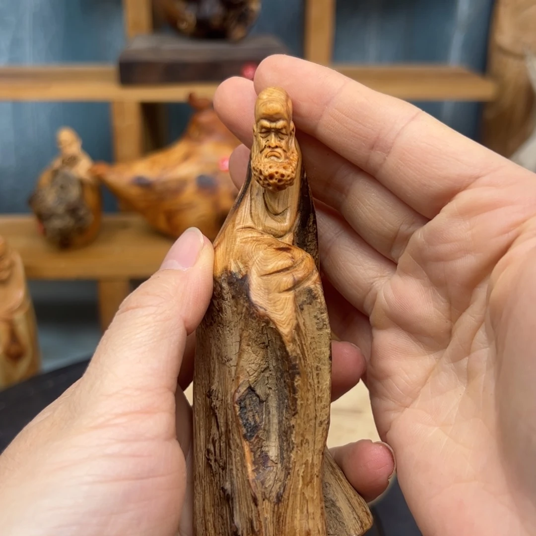 木崖柏木摆件手把件