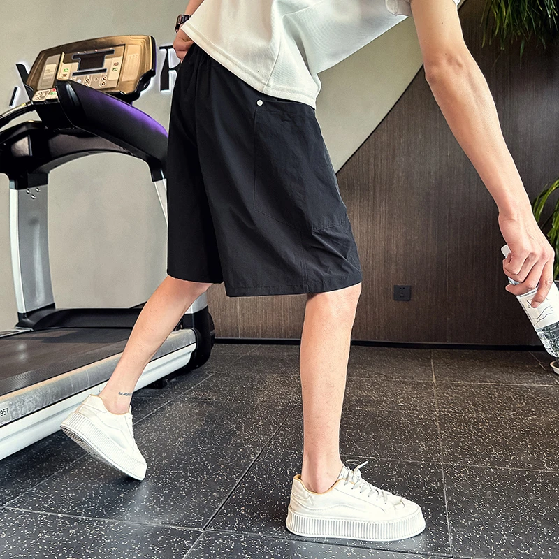 男士短裤夏季2025新款运动休闲五分裤外穿潮牌男装痞帅中裤子薄款