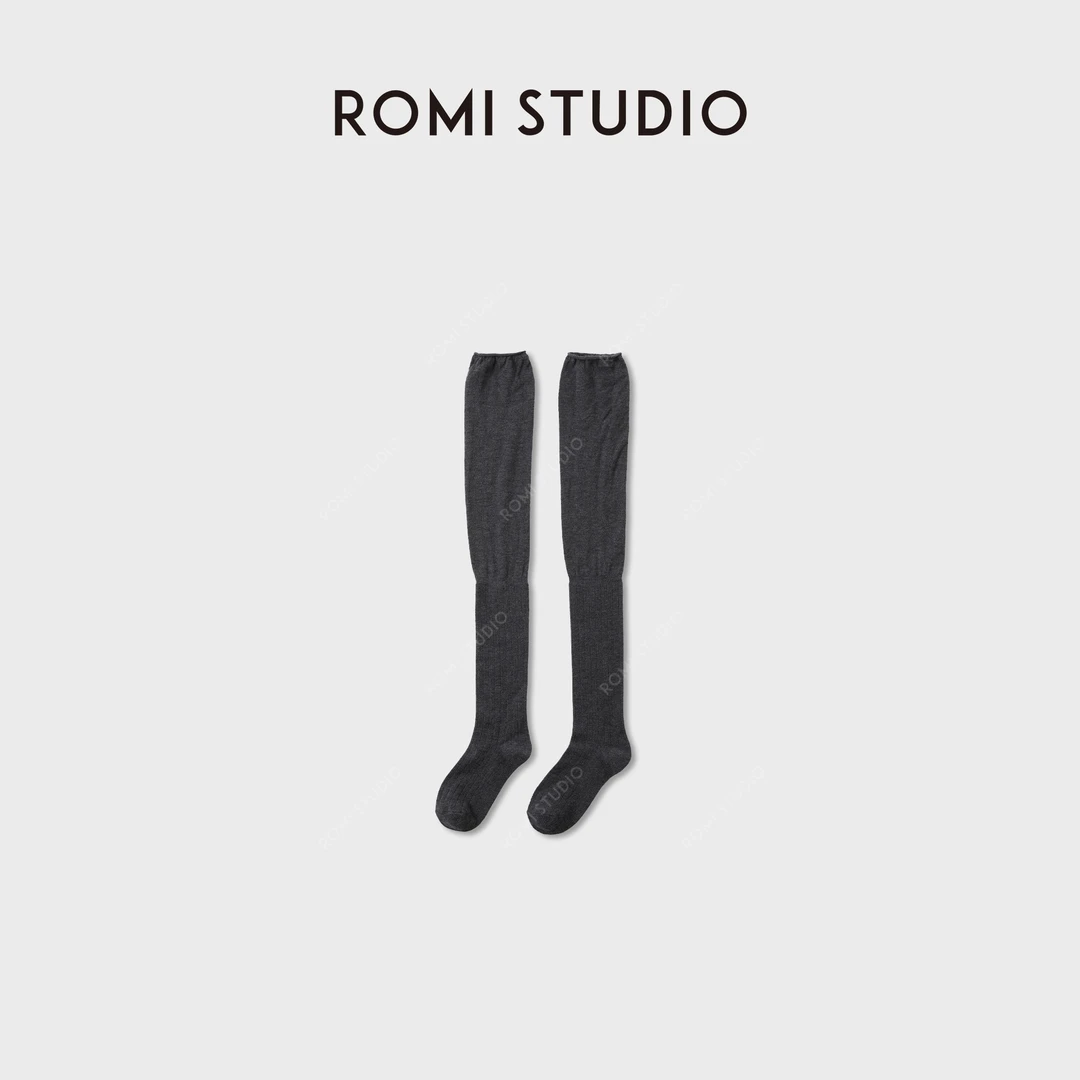 ROMI STUDIO“Cozy Design”羊毛桑蚕丝混纺堆堆及膝袜 RWCLP36025