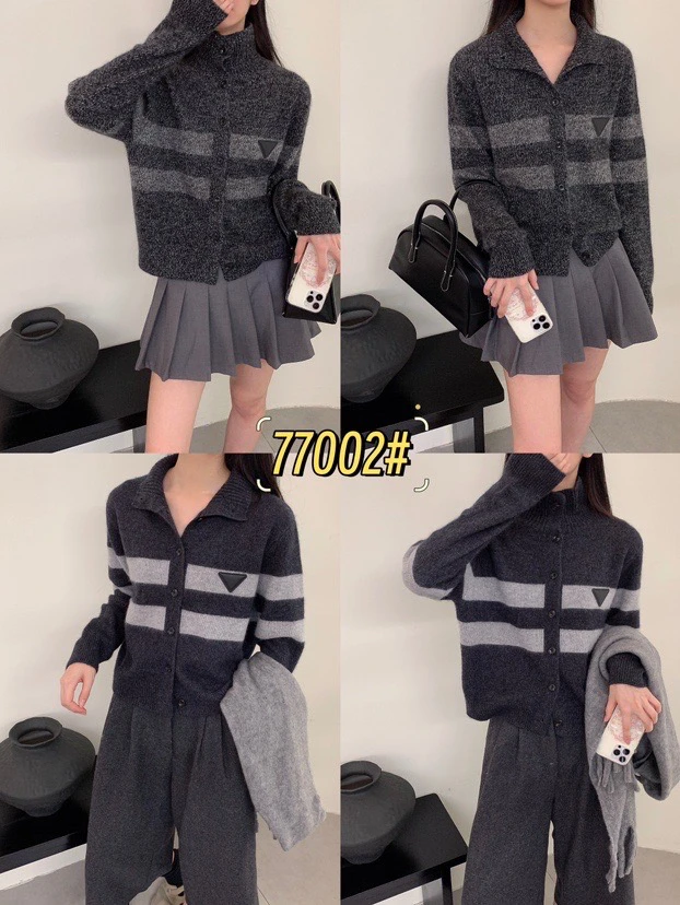 丹丹私服 条纹全丫毛毛衣